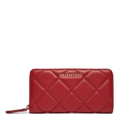 Duży Portfel Damski Valentino. Czerwone portfele Valentino, bez wzorów. Za 229.99 zł.