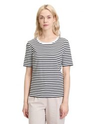 BETTY & CO Koszulka w kolorze biało-granatowym rozmiar: XL. Białe bluzki Betty & Co, xl, bez wzorów, bez kołnierzyka, bez ramiączek. Za 60.99 zł.