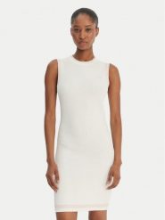 Guess Sukienka dzianinowa V6GK04 Z0648 Biały Regular Fit. Białe sukienki Guess, s, z aplikacjami, z dzianiny, bez kołnierzyka, bez ramiączek. Za 469.99 zł.