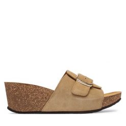 Klapki Scholl. Brązowe klapki Scholl, bez wzorów, bez obcasa. Za 429.99 zł.