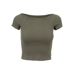 Koszulka damska Urban Classic Off. Zielone bluzki Urban Classics, bez wzorów, bez kołnierzyka, bez ramiączek. W wyprzedaży za 39.00 zł.