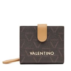 Mały Portfel Damski Valentino. Brązowe portfele Valentino, bez wzorów. Za 249.99 zł.