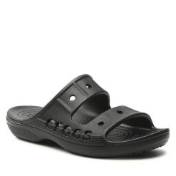 Klapki Crocs. Czarne klapki Crocs, bez wzorów, bez obcasa. Za 139.99 zł.