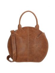 HIDE & STITCHES Skórzana torebka "Cote d Azur" w kolorze jasnobrązowym - 28 x 24 x 6 cm rozmiar: onesize. Brązowe torby na ramię HIDE & STITCHES, w ażurowe wzory, z materiału, przez ramię, bez dodatków. Za 280.95 zł.