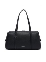 Calvin Klein Torebka Emblem Hw Pebble Doctor Shoulder LV04F3614G Czarny. Czarne torebki klasyczne Calvin Klein, bez wzorów, ze skóry, bez dodatków. Za 569.99 zł.