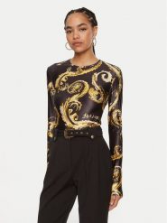 Versace Jeans Couture Body 77HAM2A1 Czarny Slim Fit. Czarne body Versace Jeans Couture, bez wzorów, z jeansu. Za 439.99 zł.