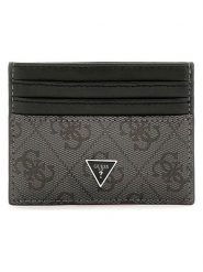 Guess Etui "Milano" w kolorze szaro-antracytowym na karty - 10,5 x 7,5 cm rozmiar: onesize. Czarne portfele Guess, z aplikacjami, z materiału. Za 152.45 zł.