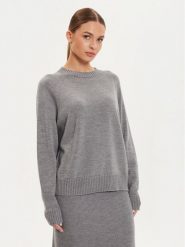 Max Mara Leisure Sweter Salvia 2426366158 Szary Relaxed Fit. Szare swetry Max Mara Leisure, s, bez wzorów, z wełny, bez ramiączek. Za 559.99 zł.