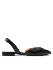 Pollini Sandały SA11021G0ETG0000 Czarny. Czarne sandały Pollini, bez wzorów, ze skóry, bez obcasa, na płaskiej podeszwie, bez zapięcia. Za 1,219.00 zł.