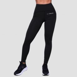 Legginsy damskie do biegania czarne Pulse. Czarne legginsy GYMBEAM, s, bez wzorów, z elastanu. Za 112.90 zł.