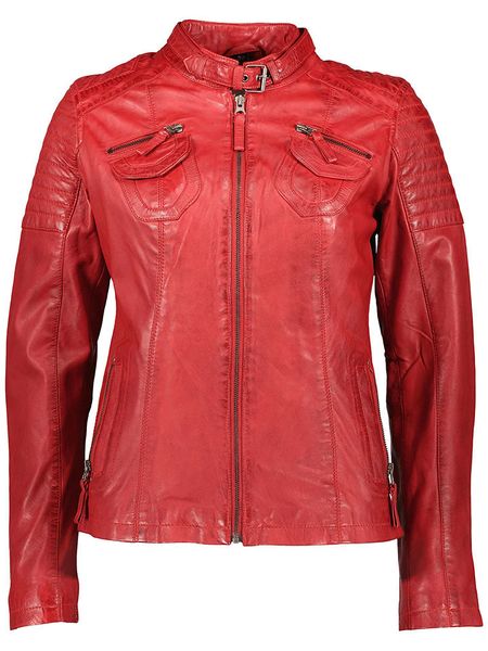 7eleven Skórzana kurtka "Lanova" w kolorze czerwonym rozmiar: 36. Czerwone kurtki 7eleven, bez wzorów, ze skóry, bez kaptura. Za 571.03 zł.