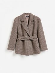 Marynarka z paskiem - wielobarwny. Marynarki i żakiety Reserved, l, bez wzorów, z tkaniny. Za 359.99 zł.