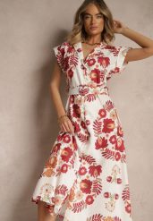 Bordowa Koszulowa Sukienka z Wiskozą z Dodatkowym Paskiem Nitapinia. Czerwone sukienki Renee, na co dzień, na wiosnę, z aplikacjami, z jeansu, eleganckie, bez kołnierzyka, bez ramiączek, maxi, koszulowe. W wyprzedaży za 143.99 zł.