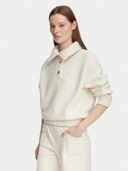 Guess Bluza W6YQ22 K5315 Kremowy Regular Fit. Białe bluzy Guess, xs, z aplikacjami, z bawełny, bez kaptura. Za 474.99 zł.
