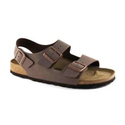 Sandały Birkenstock Milano Mocca Brązowy Dorosłych. Brązowe sandały Birkenstock, bez wzorów, z gumy, bez obcasa, bez zapięcia. Za 426.05 zł.