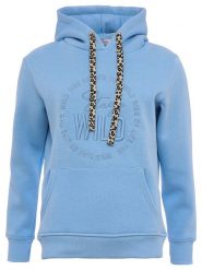 Zwillingsherz Bluza "Nelina" w kolorze błękitnym rozmiar: onesize. Niebieskie bluzy Zwillingsherz, bez wzorów, z bawełny, z kapturem. Za 219.60 zł.