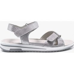 Caprice - Sandały. Czarne sandały Caprice, bez wzorów, z gumy, bez obcasa, na szpilce, bez zapięcia. W wyprzedaży za 139.90 zł.