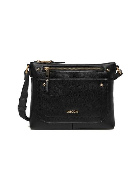 Lasocki Torebka CEO-LSK-M-006-07 Czarny. Czarne listonoszki Lasocki, bez wzorów, z materiału, bez dodatków. Za 159.99 zł.
