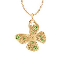 Naszyjnik z zawieszką Papillon 2 cm na cienkim klasycznym łańcuszku pozłacany. Żółte naszyjniki Lilou, pozłacane. Za 268.00 zł.