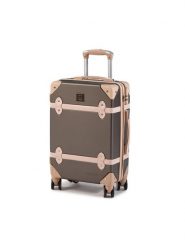 Semi Line Walizka kabinowa T5508-2 Brązowy. Brązowe walizki Semi Line, bez wzorów. Za 189.99 zł.