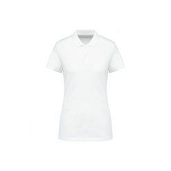 Koszulka polo z suprima dla kobiet Kariban Premium. Białe bluzki KARIBAN, bez wzorów, bez kołnierzyka, bez ramiączek. Za 172.00 zł.