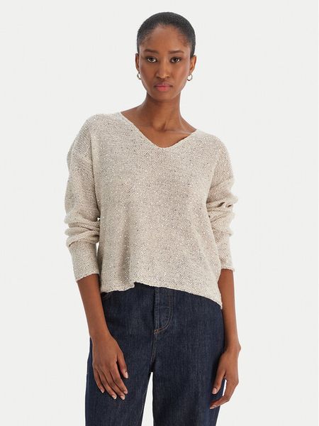 Vero Moda Bluzka Leilani 10318223 Beżowy Loose Fit. Brązowe bluzki Vero Moda, xs, bez wzorów, z syntetyku, bez kołnierzyka, bez ramiączek. Za 139.99 zł.