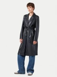 Noisy May Płaszcz z imitacji skóry Cora 27028634 Czarny Regular Fit. Czarne płaszcze Noisy may, xl, bez wzorów, ze skóry, bez kaptura. Za 168.99 zł.