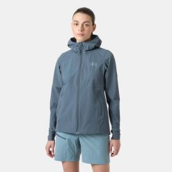 Damska kurtka wodoodporna Helly Hansen Blaze Softshell. Szare kurtki narciarskie Helly Hansen, xs, bez wzorów, z elastanu, z kapturem, narciarskie. Za 639.00 zł.