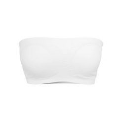 Wyściełany Top Bandeau Dla Kobiet. Białe topy Urban Classics, l, bez wzorów, bez kołnierzyka, bez ramiączek. Za 39.99 zł.