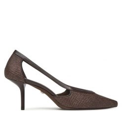 Szpilki Max Mara. Brązowe szpilki Max Mara, bez wzorów, bez obcasa, na szpilce, bez zapięcia. Za 1,919.00 zł.