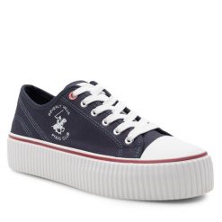 Trampki Beverly Hills Polo Club. Niebieskie trampki Beverly Hills Polo Club, bez wzorów, bez zapięcia. Za 129.99 zł.