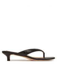 LAUREN RALPH LAUREN Japonki Francesca 802966841001 Czarny. Czarne klapki Lauren Ralph Lauren, bez wzorów, ze skóry, bez obcasa. Za 469.99 zł.