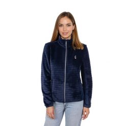 Bluza polarowa damska AULP VERKO Ciepła ze stójką. Niebieskie bluzy Aulp, bez wzorów, z polaru, bez kaptura. Za 259.99 zł.