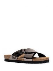 Sunbay Klapki "Iris" w kolorze srebrno-szarym rozmiar: 38. Szare klapki Sunbay, bez wzorów, z otwartym noskiem, bez obcasa. Za 149.95 zł.