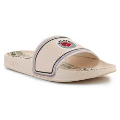 Klapki damskie Puma Iberty Leadcat 2.0. Brązowe klapki Puma, bez wzorów, z materiału, bez obcasa. Za 234.00 zł.