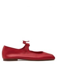 Balagan Baleriny Batsheva Czerwony. Czerwone baleriny BALAGAN, bez wzorów, ze skóry, bez obcasa. Za 379.99 zł.