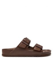 Birkenstock Klapki Arizona EVA 1027402 Brązowy. Brązowe klapki Birkenstock, bez wzorów, z tworzywa sztucznego, bez obcasa. Za 179.99 zł.