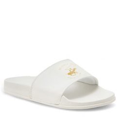 Klapki Beverly Hills Polo Club. Białe klapki Beverly Hills Polo Club, bez wzorów, bez obcasa. Za 109.99 zł.