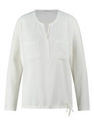 Gerry Weber Bluzka w kolorze białym rozmiar: 46. Białe bluzki Gerry Weber, bez wzorów, bez kołnierzyka, bez ramiączek. Za 123.25 zł.