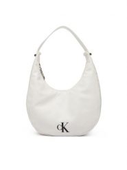 Calvin Klein Torebka Buckle Small Bag LV04F3513G Biały. Białe torebki klasyczne Calvin Klein, bez wzorów, ze skóry, bez dodatków. Za 409.99 zł.