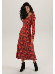 Aniston Sukienka w kolorze czerwonym rozmiar: 36. Czerwone sukienki Aniston, bez wzorów, z wiskozy, bez kołnierzyka, bez ramiączek, maxi. Za 95.99 zł.