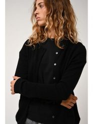AUTHENTIC CASHMERE Kaszmirowy kardigan "Caron" w kolorze czarnym rozmiar: L. Czarne kardigany AUTHENTIC CASHMERE, l, bez wzorów, z kaszmiru. Za 276.05 zł.