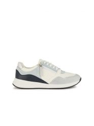 Geox Skórzane sneakersy "Bulmya" w kolorze kremowo-błękitnym rozmiar: 38. Brązowe trampki Geox, bez wzorów, z materiału, bez zapięcia. Za 145.60 zł.