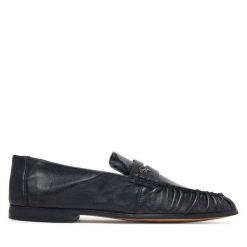 Lordsy Steve Madden. Czarne lordsy Steve Madden, bez wzorów, bez obcasa, bez zapięcia. Za 599.99 zł.