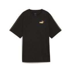 Damska koszulka ESS TAPE MINIMAL GOLD PUMA Black. Białe bluzki Puma, xs, bez wzorów, sportowe, bez kołnierzyka, bez ramiączek. W wyprzedaży za 100.50 zł.