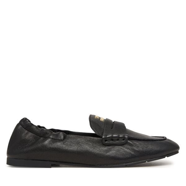 Lordsy Steve Madden. Czarne lordsy Steve Madden, bez wzorów, bez obcasa, bez zapięcia. Za 519.99 zł.