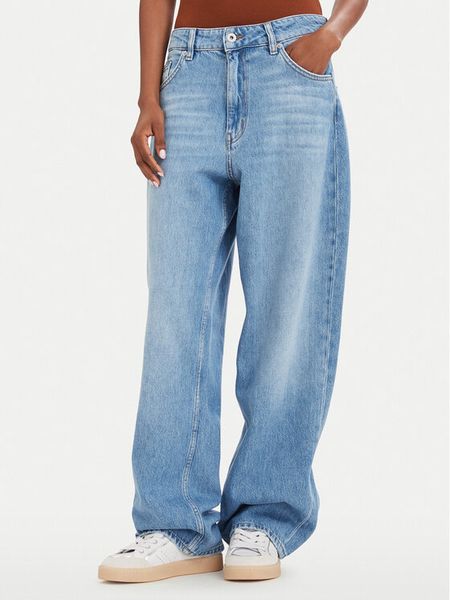 HUGO Jeansy Leni_S_B 50566130 Niebieski Loose Fit. Niebieskie jeansy Hugo, s, bez wzorów. Za 426.99 zł.