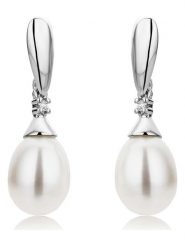 Revoni Złote kolczyki-wkrętki z diamentami rozmiar: onesize. Szare kolczyki Revoni, z diamentem, złote. Za 913.99 zł.