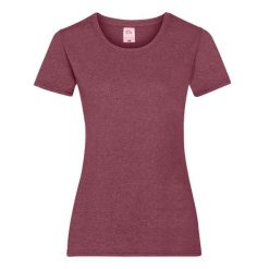 Koszulka Damska Valueweight. Brązowe bluzki FRUIT OF THE LOOM, l, bez wzorów, sportowe, bez kołnierzyka, bez ramiączek. Za 30.99 zł.
