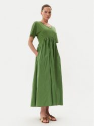 Weekend Max Mara Sukienka codzienna Brozno 2515621082 Zielony Relaxed Fit. Zielone sukienki Weekend Max Mara, na co dzień, s, bez wzorów, z bawełny, bez kołnierzyka, bez ramiączek, proste. Za 699.99 zł.